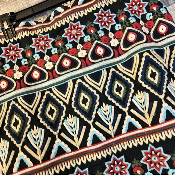 Ellison Embroidered Boho Art to Wear Mini Pencil Skirt Bohemian - Picture 5 of 5